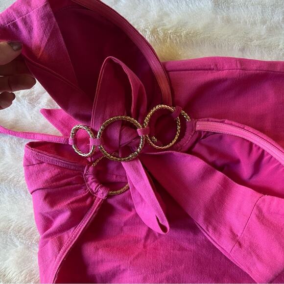 Lisa Maree Lost in Paris Cutout Midi Dress in Pink - Picture 5 of 9